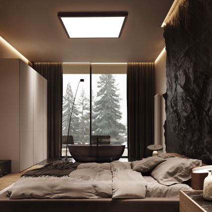 Brilagi - LED-kattovalaisin kylpyhuoneeseen FRAME LED/50W/230V 60x60 cm 3000/4000/6000K IP44 musta