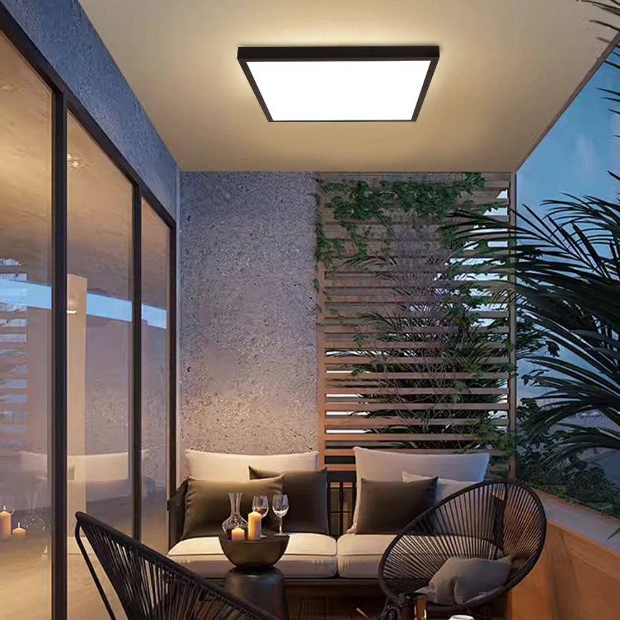 Brilagi - LED-kattovalaisin kylpyhuoneeseen FRAME LED/50W/230V 60x60 cm 3000/4000/6000K IP44 musta