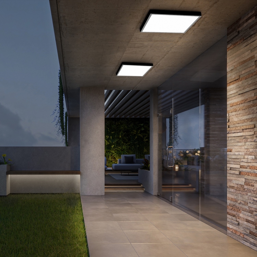 Brilagi - LED-kattovalaisin kylpyhuoneeseen FRAME LED/50W/230V 60x60 cm 3000/4000/6000K IP44 musta