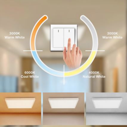 Brilagi - LED-kattovalaisin kylpyhuoneeseen FRAME LED/50W/230V 60x60 cm 3000/4000/6000K IP44 valkoinen