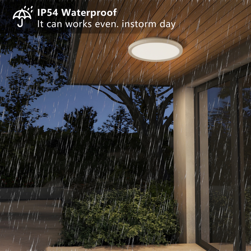 Brilagi - LED-kattovalaisin kylpyhuoneeseen ULTRA SLIM LED/12W/230V halkaisija 22,5 cm valkoinen IP54