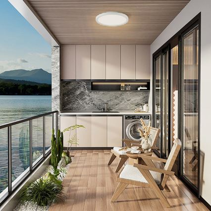 Brilagi - LED-kattovalaisin kylpyhuoneeseen ULTRA SLIM LED/12W/230V halkaisija 22,5 cm valkoinen IP54