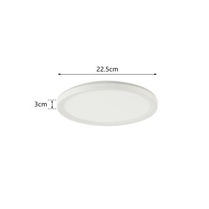 Brilagi - LED-kattovalaisin kylpyhuoneeseen ULTRA SLIM LED/12W/230V halkaisija 22,5 cm valkoinen IP54