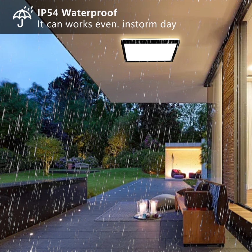 Brilagi - LED-kattovalaisin kylpyhuoneeseen ULTRA SLIM LED/18W/230V 30x30 cm musta IP54