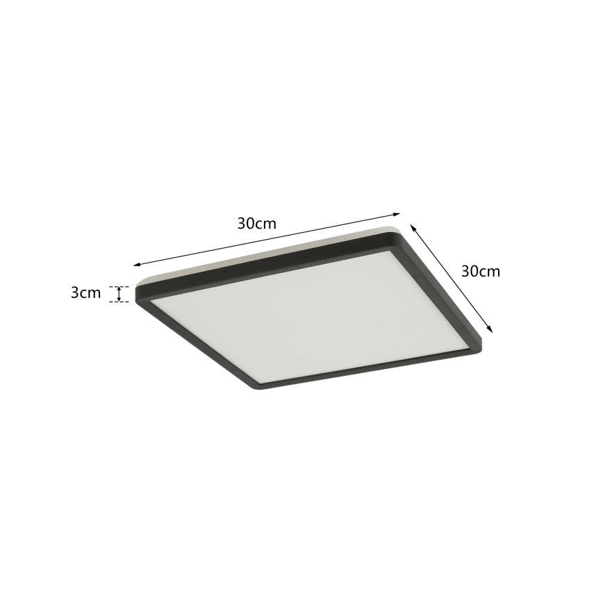 Brilagi - LED-kattovalaisin kylpyhuoneeseen ULTRA SLIM LED/18W/230V 30x30 cm musta IP54
