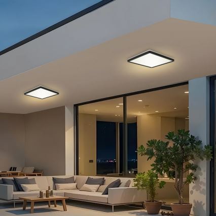 Brilagi - LED-kattovalaisin kylpyhuoneeseen ULTRA SLIM LED/24W/230V 42x42 cm musta IP54