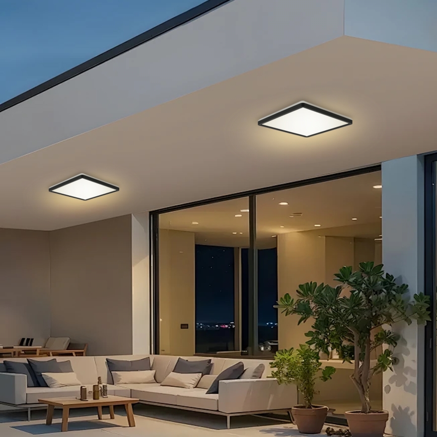 Brilagi - LED-kattovalaisin kylpyhuoneeseen ULTRA SLIM LED/24W/230V 42x42 cm musta IP54