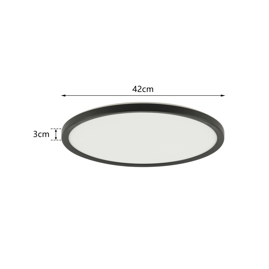 Brilagi - LED-kattovalaisin kylpyhuoneeseen ULTRA SLIM LED/24W/230V halkaisija 42 cm musta IP54