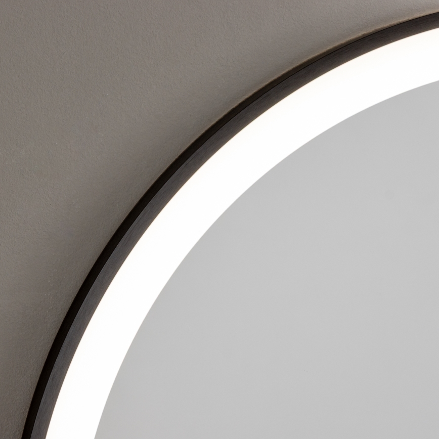 Brilagi - ASTI LED-kylpyhuonepeili 19W/230V Ø 60 cm, musta, IP44, CRI 90, himmennettävä + CCT