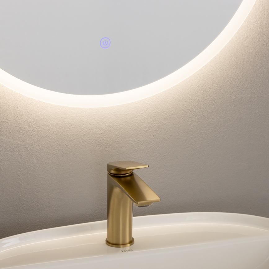 Brilagi - LED-kylpyhuonepeili BERNATE LED/19W/230V Ø 60 cm hopea IP44 CRI 90 himmennettävä + CCT