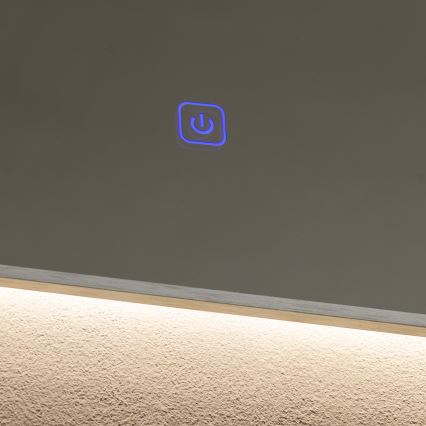 Brilagi - LED-kylpyhuonepeili DESIO LED/24W/230V 60x60 cm hopeanvärinen IP44 Ra 90 himmennettävä + CCT
