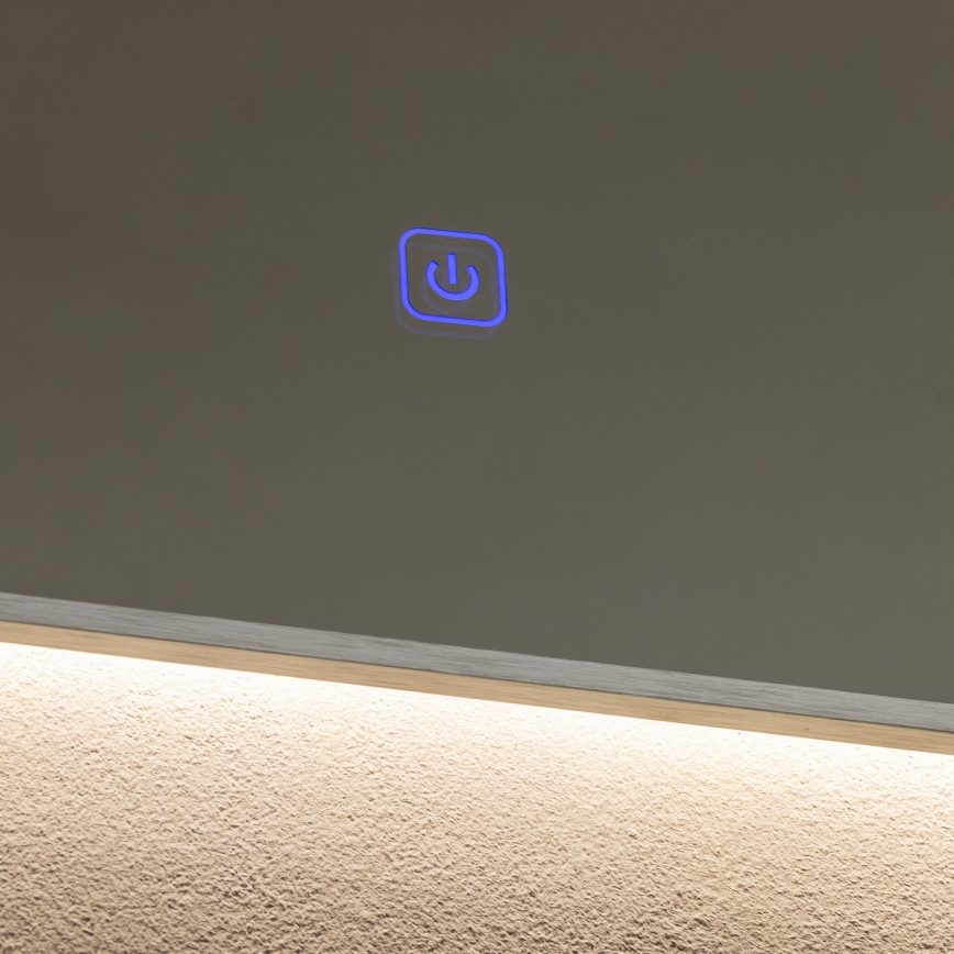Brilagi - LED-kylpyhuonepeili DESIO LED/24W/230V 60x60 cm hopeanvärinen IP44 Ra 90 himmennettävä + CCT