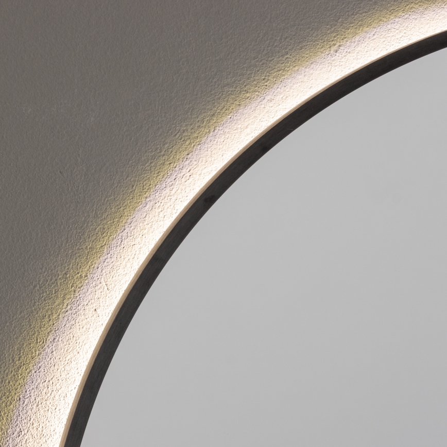 Brilagi - LED kylpyhuonepeili NOVARA LED/19W/230V halkaisija 60 cm musta IP44 CRI 90 himmennettävä + CCT
