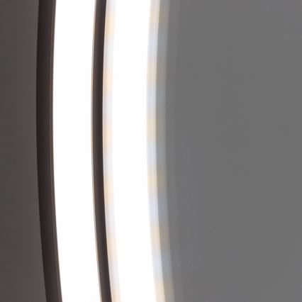 Brilagi - LED-kylpyhuonepeili PALANZO LED/19W/230V halkaisija 60 cm musta IP44 CRI 90 himmennettävä + CCT