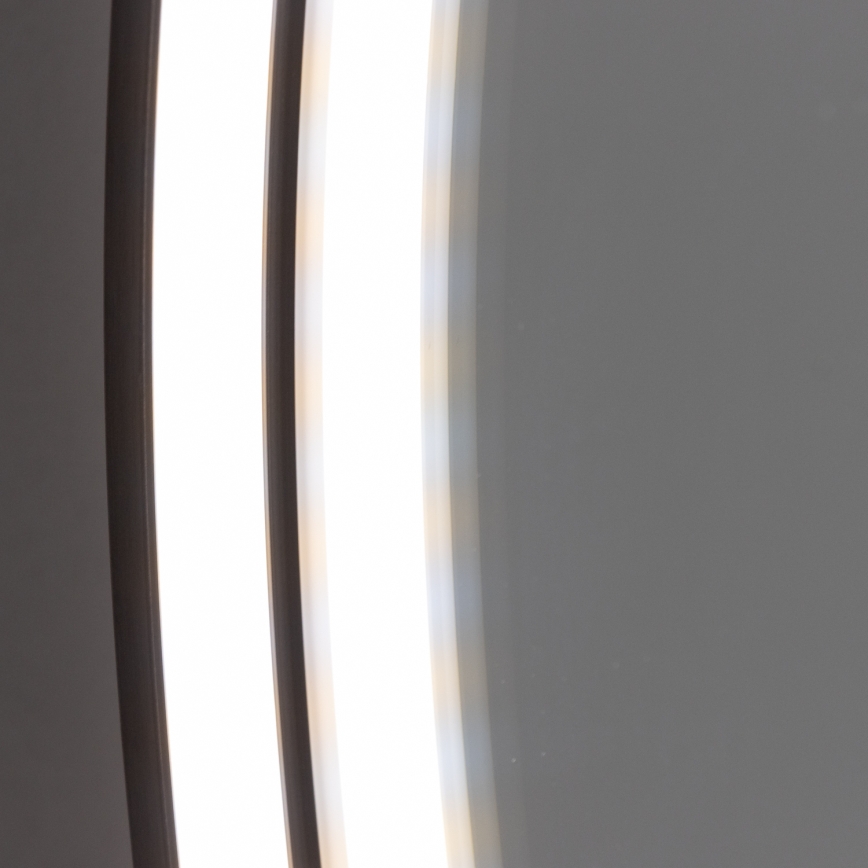 Brilagi - LED-kylpyhuonepeili PALANZO LED/19W/230V halkaisija 60 cm musta IP44 CRI 90 himmennettävä + CCT