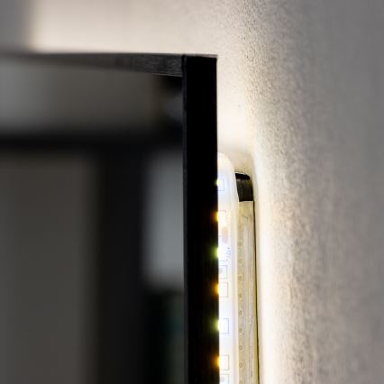 Brilagi - LED-kylpyhuonepeili SUELLO LED/28W/230V 60x80 cm musta IP44 CRI 90 himmennettävä + CCT