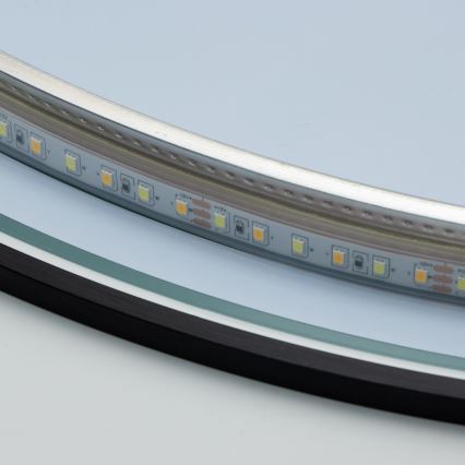 Brilagi - LED-kylpyhuonepeili VENA BLACK LED/19W/230V Ø 60 cm IP44 CRI 90 himmennettävä + CCT