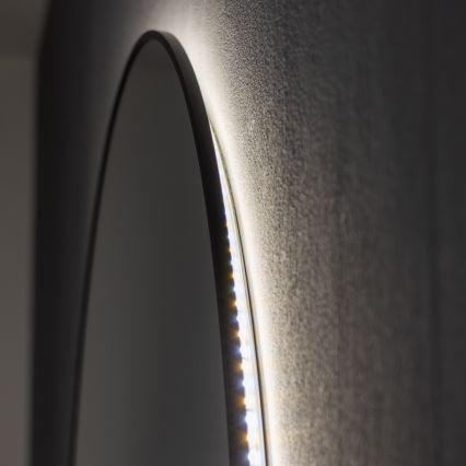 Brilagi - LED-kylpyhuonepeili VENA BLACK LED/26W/230V Ø 80 cm IP44 CRI 90 himmennettävä + CCT