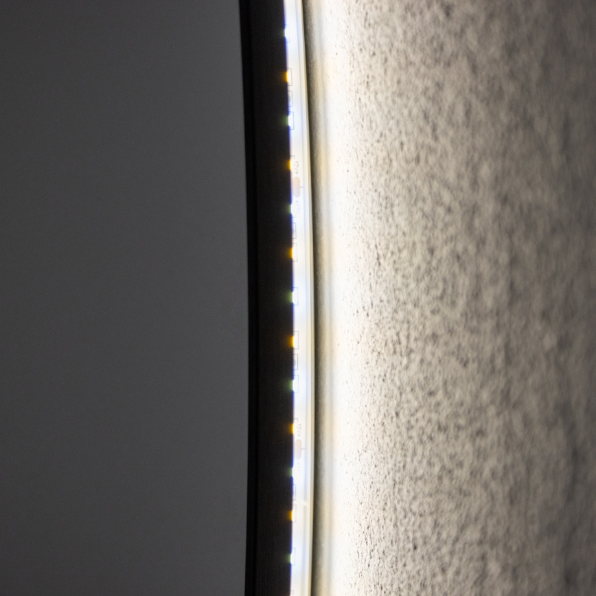 Brilagi - LED-kylpyhuonepeili VENA BLACK LED/26W/230V Ø 80 cm IP44 CRI 90 himmennettävä + CCT