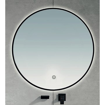 Brilagi - LED-kylpyhuonepeili VENA BLACK LED/26W/230V Ø 80 cm IP44 CRI 90 himmennettävä + CCT