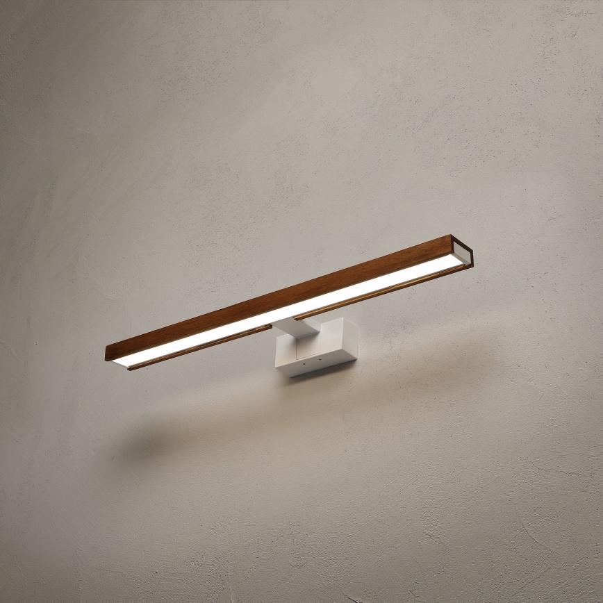 Brilagi - LED-kylpyhuoneen peilivalaisin 3-in-1 WOODY MIRROR LED/12W/230V 60 cm IP44 valkoinen/tammi-kirsikka