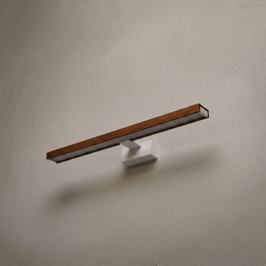 Brilagi - LED-kylpyhuoneen peilivalaisin 3-in-1 WOODY MIRROR LED/12W/230V 60 cm IP44 valkoinen/tammi-kirsikka