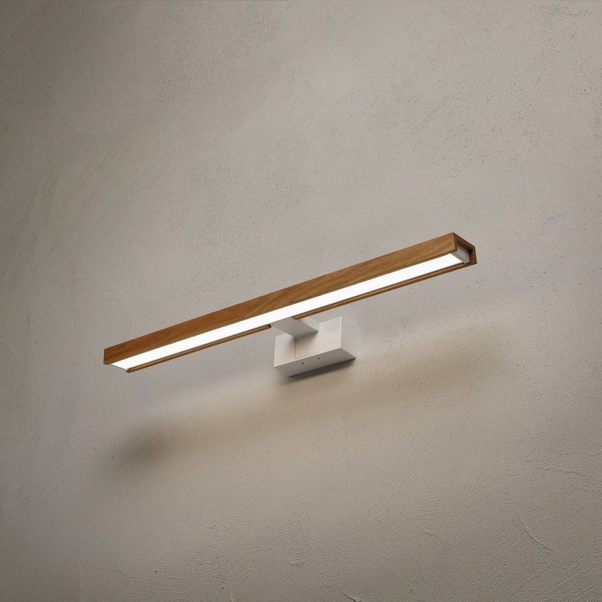 Brilagi - LED-kylpyhuonepeilin valaistus 3-in-1 WOODY MIRROR LED/12W/230V 60 cm IP44 valkoinen/tammi