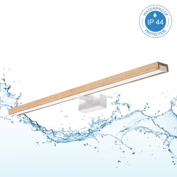 Brilagi - LED-kylpyhuonepeilin valaistus 3-in-1 WOODY MIRROR LED/15W/230V 80 cm IP44 valkoinen/tammi