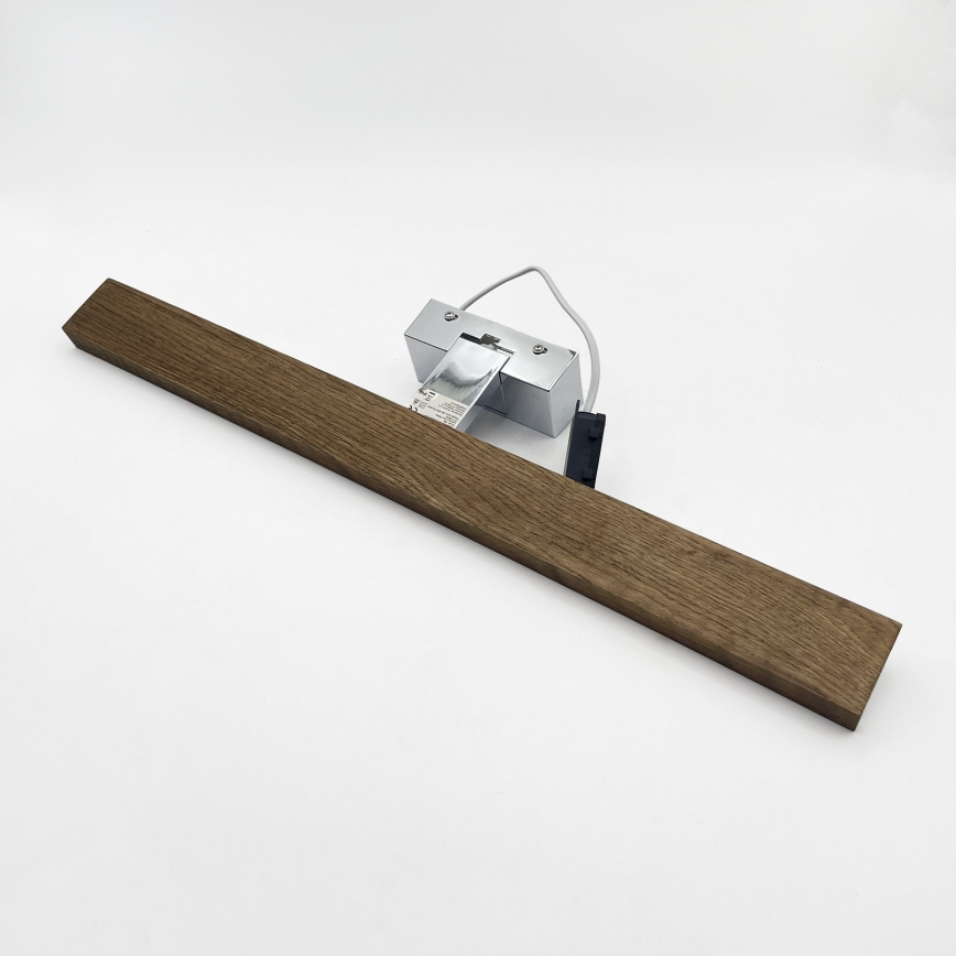 Brilagi - WOODY MIRROR 3-in-1 LED-kylpyhuonepeilin valaistus LED/12W/230V 60 cm IP44 kiiltävä kromi/tammi/pähkinä