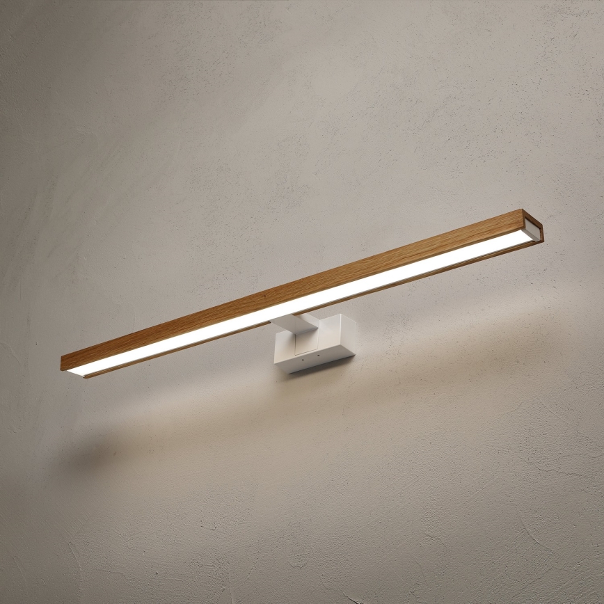 Brilagi - LED-kylpyhuonepeilin valaistus 3-in-1 WOODY MIRROR LED/15W/230V 80 cm IP44 valkoinen/tammi