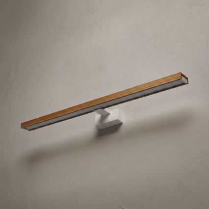 Brilagi - LED-kylpyhuonepeilin valaistus 3-in-1 WOODY MIRROR LED/15W/230V 80 cm IP44 valkoinen/tammi