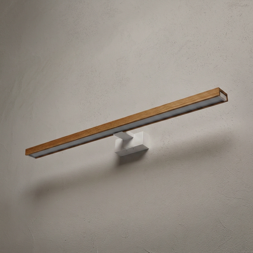 Brilagi - LED-kylpyhuonepeilin valaistus 3-in-1 WOODY MIRROR LED/15W/230V 80 cm IP44 valkoinen/tammi