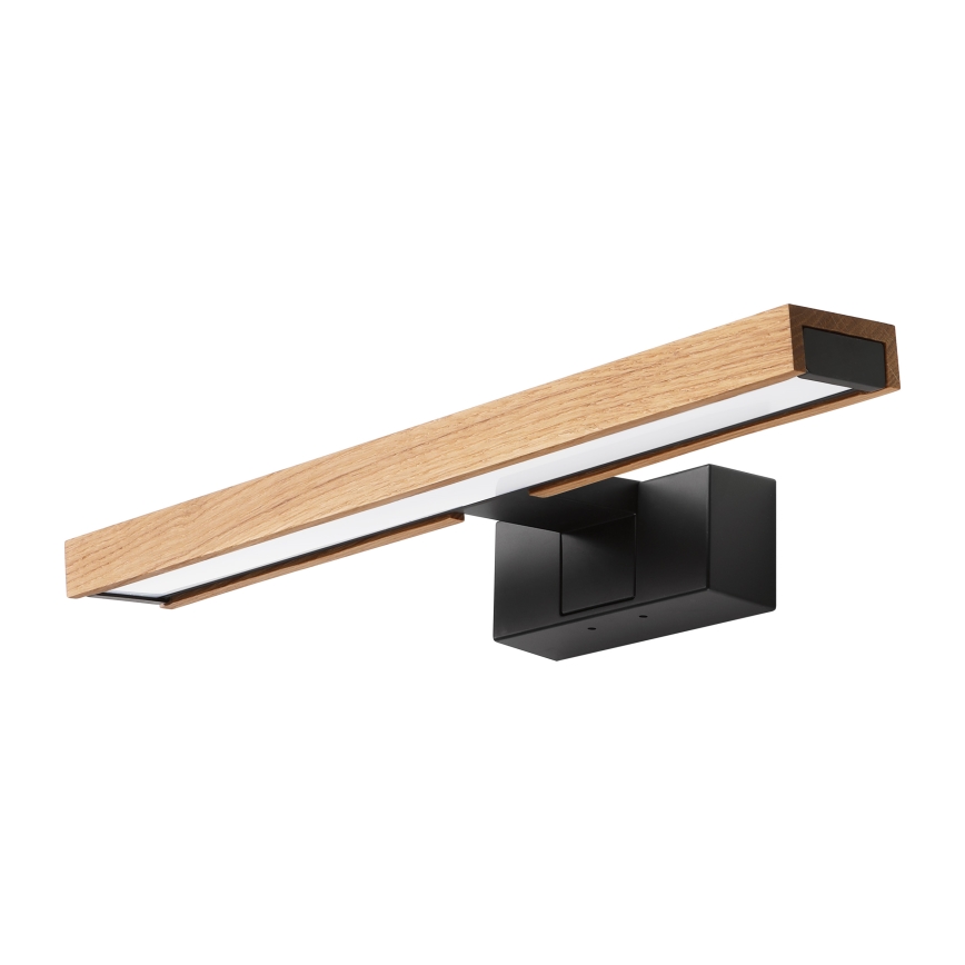 Brilagi - WOODY MIRROR 3-in-1 LED-kylpyhuonepeilavalaisin LED/8W/230V IP44 musta/tammi
