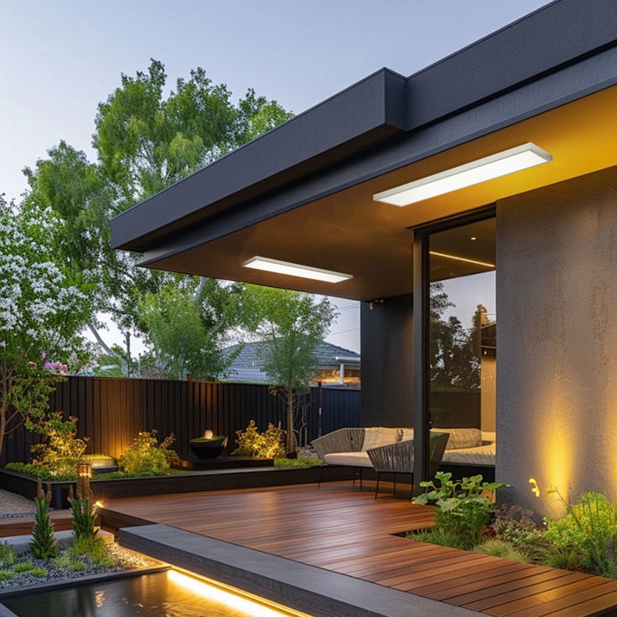 Brilagi - FRAME LED kylpyhuoneen kattovalaisin 50W/230V 3000/4000/6000K 120 x 30 cm IP44 hopea