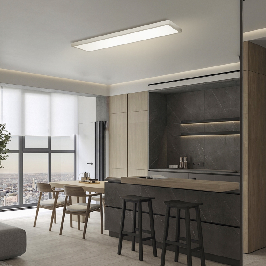 Brilagi - FRAME LED kylpyhuoneen kattovalaisin 50W/230V 3000/4000/6000K 120 x 30 cm IP44 hopea