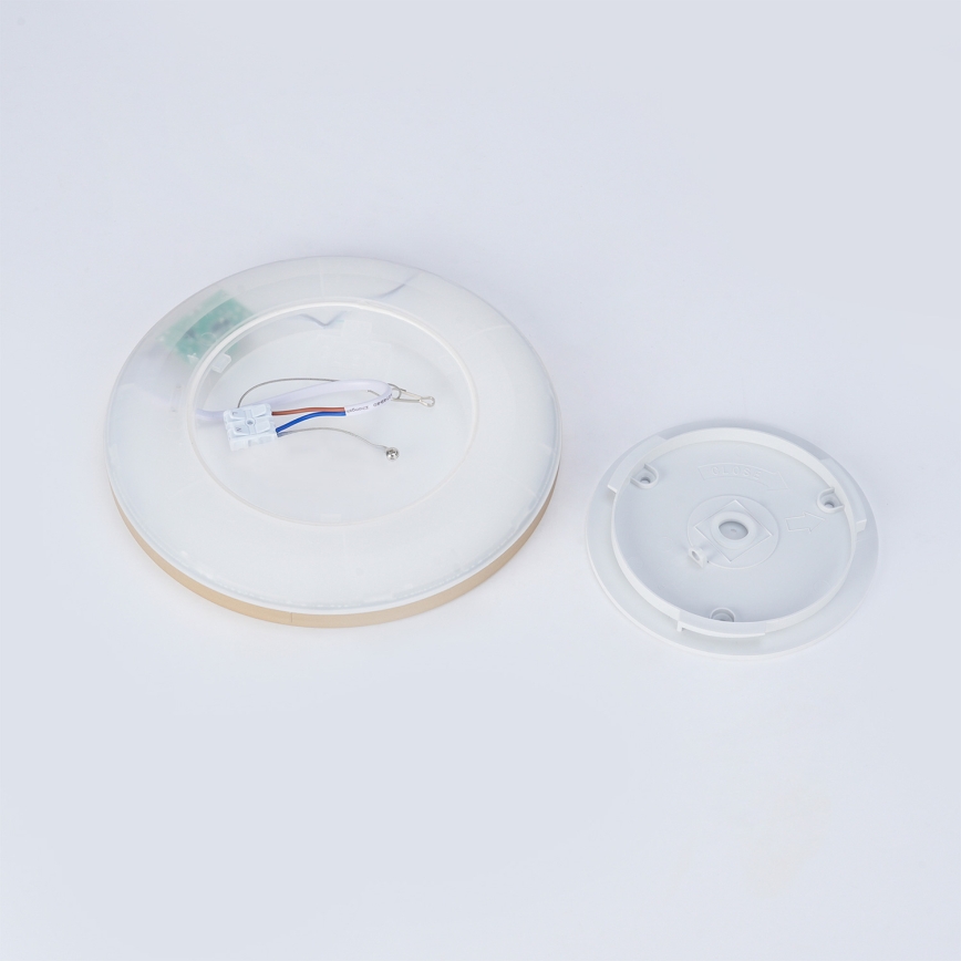 Brilagi - LED-kylpyhuoneen kattovalaisin ULTRA SLIM LED/12W/230V Ø 22,5 cm kultainen IP54