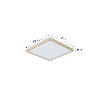 Brilagi - LED-kylpyhuoneen kattovalaisin ULTRA SLIM LED/18W/230V 30x30 cm kultainen IP54