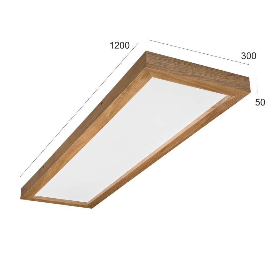 Brilagi - LED Kylpyhuoneen kattovalaisin WOODY FRAME LED/40W/230V 120x30 cm IP44 tammi
