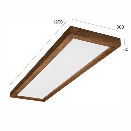 Brilagi - LED-kylpyhuoneen kattovalaisin WOODY FRAME LED/40W/230V 120x30 cm IP44 tammi/kirsikka