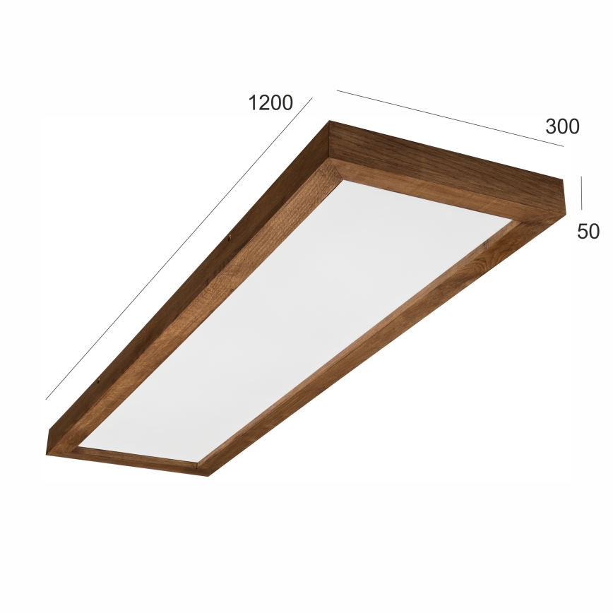 Brilagi - LED-kylpyhuoneen kattovalaisin WOODY FRAME LED/40W/230V 120x30 cm IP44 tammi/kirsikka