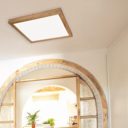 Brilagi - LED-kylpyhuoneen kattovalaisin WOODY FRAME LED/40W/230V 60x60 cm IP44 tammi
