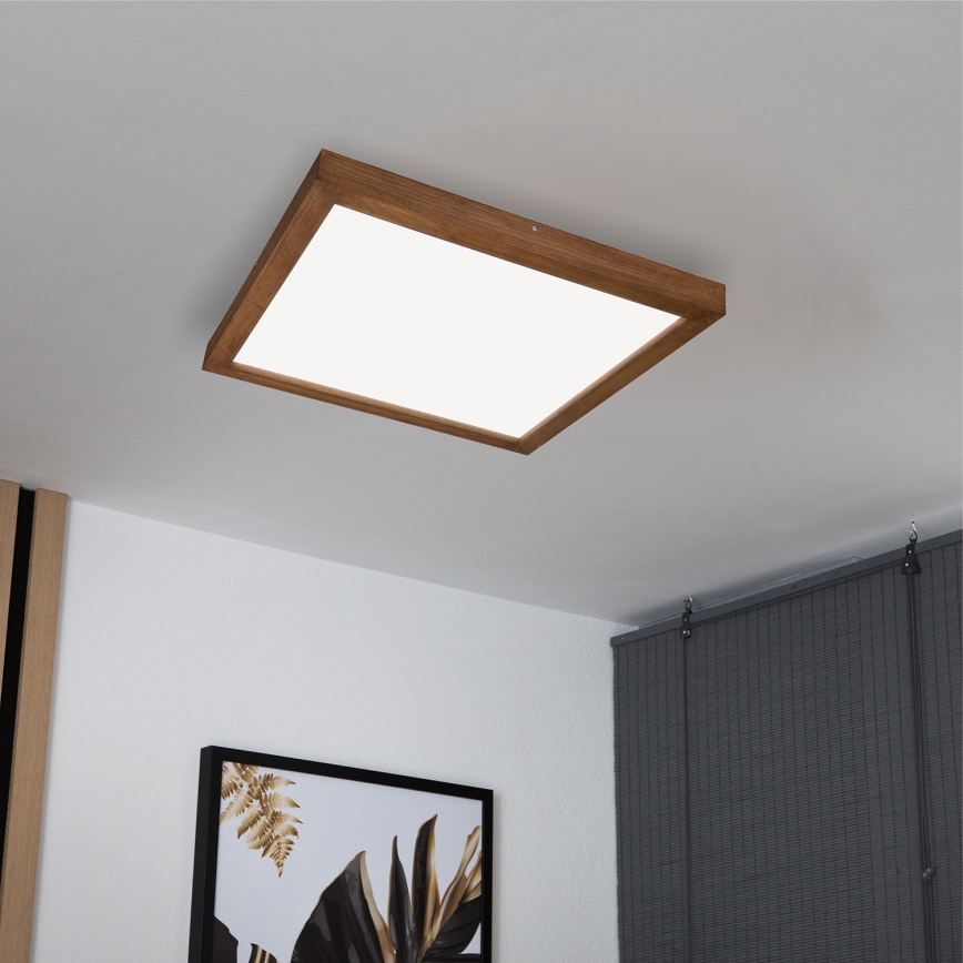 Brilagi - LED-kylpyhuoneen kattovalaisin WOODY FRAME LED/40W/230V 60x60 cm IP44 tammi/kirsikka
