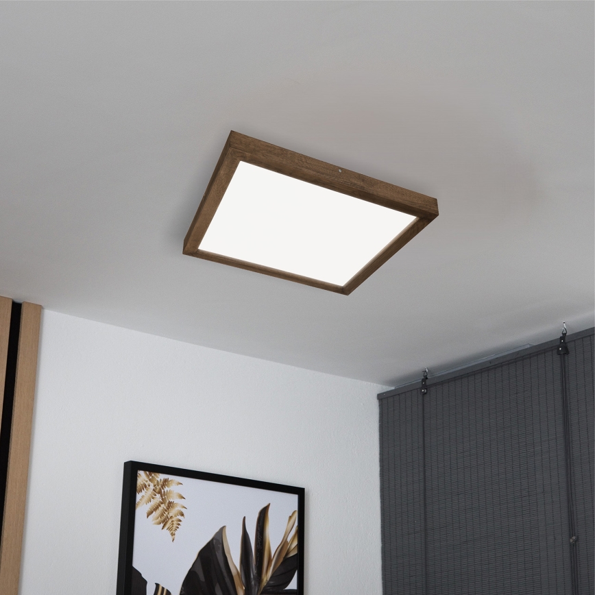 Brilagi - LED-kylpyhuoneen kattovalaisin WOODY FRAME LED/50W/230V 60x60 cm IP44 tammi/pähkinä