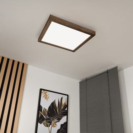 Brilagi - LED-kylpyhuoneen kattovalaisin WOODY FRAME LED/50W/230V 60x60 cm IP44 tammi/pähkinä