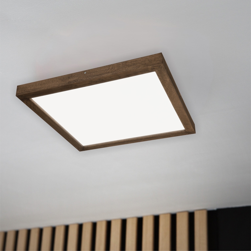 Brilagi - LED-kylpyhuoneen kattovalaisin WOODY FRAME LED/50W/230V 60x60 cm IP44 tammi/pähkinä