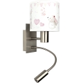 BRILAGI - LED Lasten joustava seinävalaisin BOBO 1xE27/25W/230V + LED/3W mattakromi/kermanvärinen/pupukuvioinen