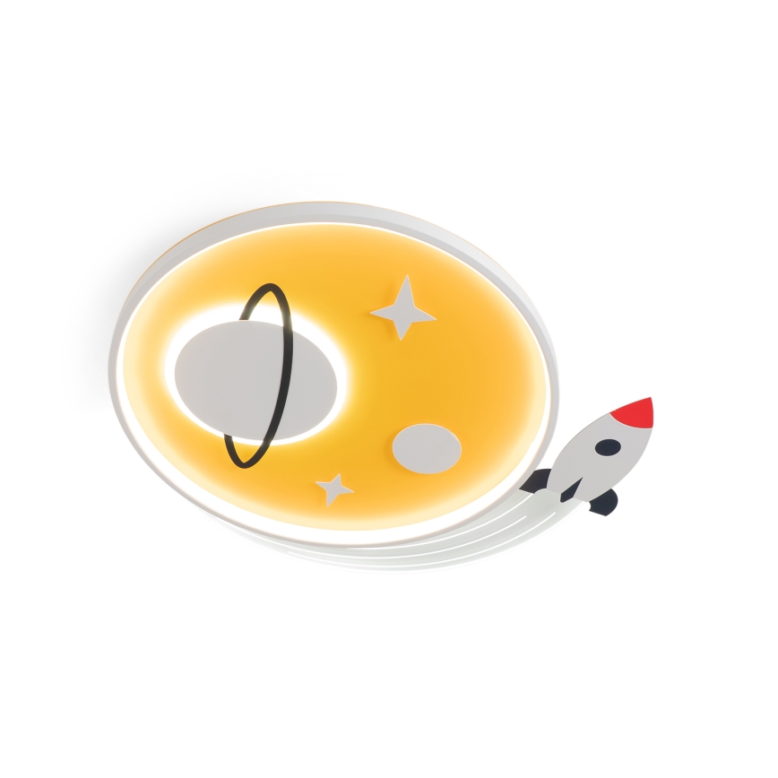 Brilagi - LED-lastenkattovalaisin STARSHIP LED/64W/230V 3000/4500/6000K keltainen