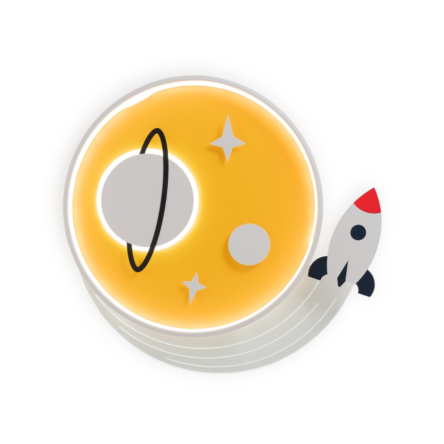 Brilagi - LED-lastenkattovalaisin STARSHIP LED/64W/230V 3000/4500/6000K keltainen