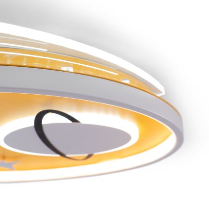 Brilagi - LED-lastenkattovalaisin STARSHIP LED/64W/230V 3000/4500/6000K keltainen