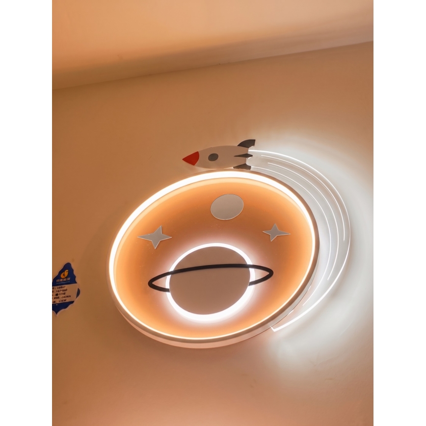 Brilagi -LED Lasten kattovalaisin STARSHIP LED/64W/230V 3000/4500K keltainen
